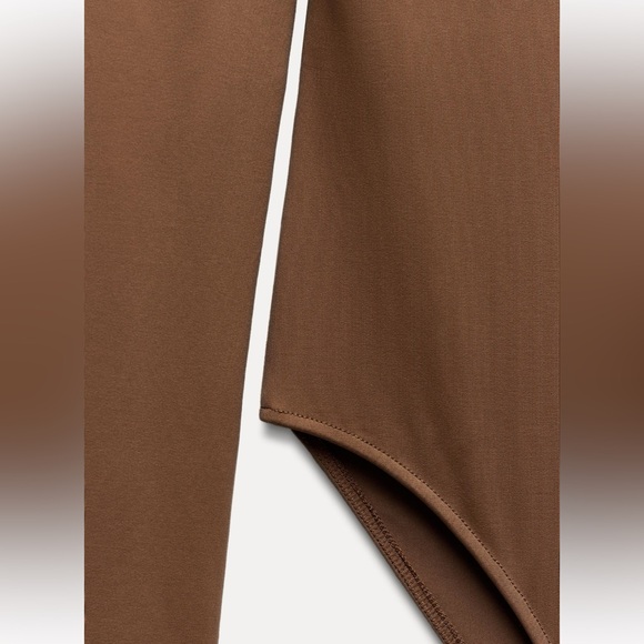 LONG SLEEVE POLYAMIDE BODYSUIT Toffee color in size small 🤎🧡🍁🍂 - Picture 8 of 9